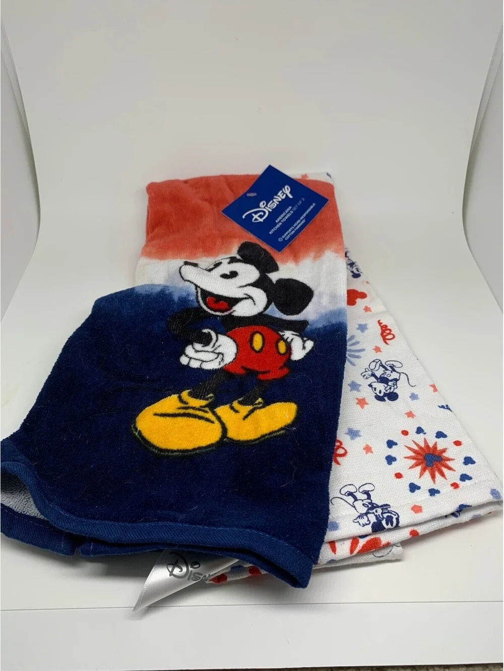 Disney Americana Kitchen Towels Set of 2 with Mickey Mouse Design